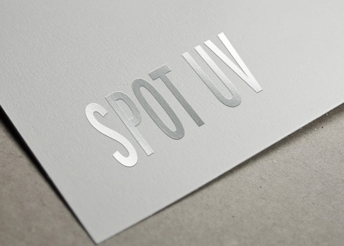 Spot UV Varnish print