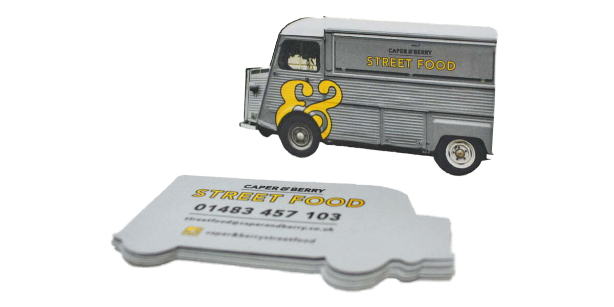 die-cut-business-cards--landscape--whiteout Street Food Die Cut Business Card